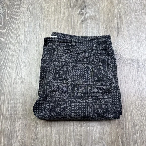 Reyn Spooner Shorts Black Gray Geometric Print Casual Uniqlo Mens Size M Medium - Picture 1 of 11